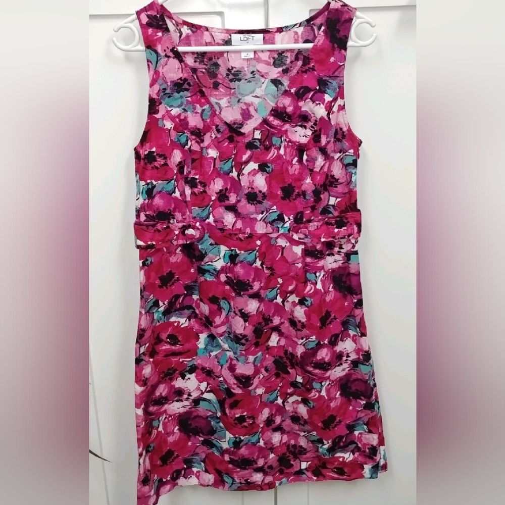 Ann Taylor Loft floral linen dress